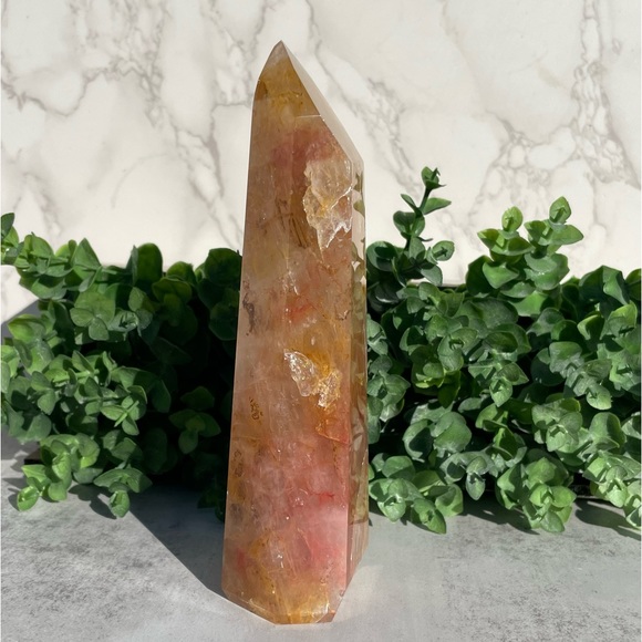 Golden Healer Tower | Yellow Hematoid Quartz Golden Healer Quartz Tower - Picture 5 of 17